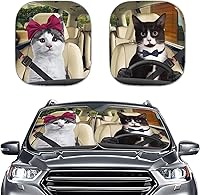 Vista 39 de Howilath Sombra de ojos de belleza, 2 unidades, parasol universal para parabrisas, accesorios para vehículos, cubierta anti-UV