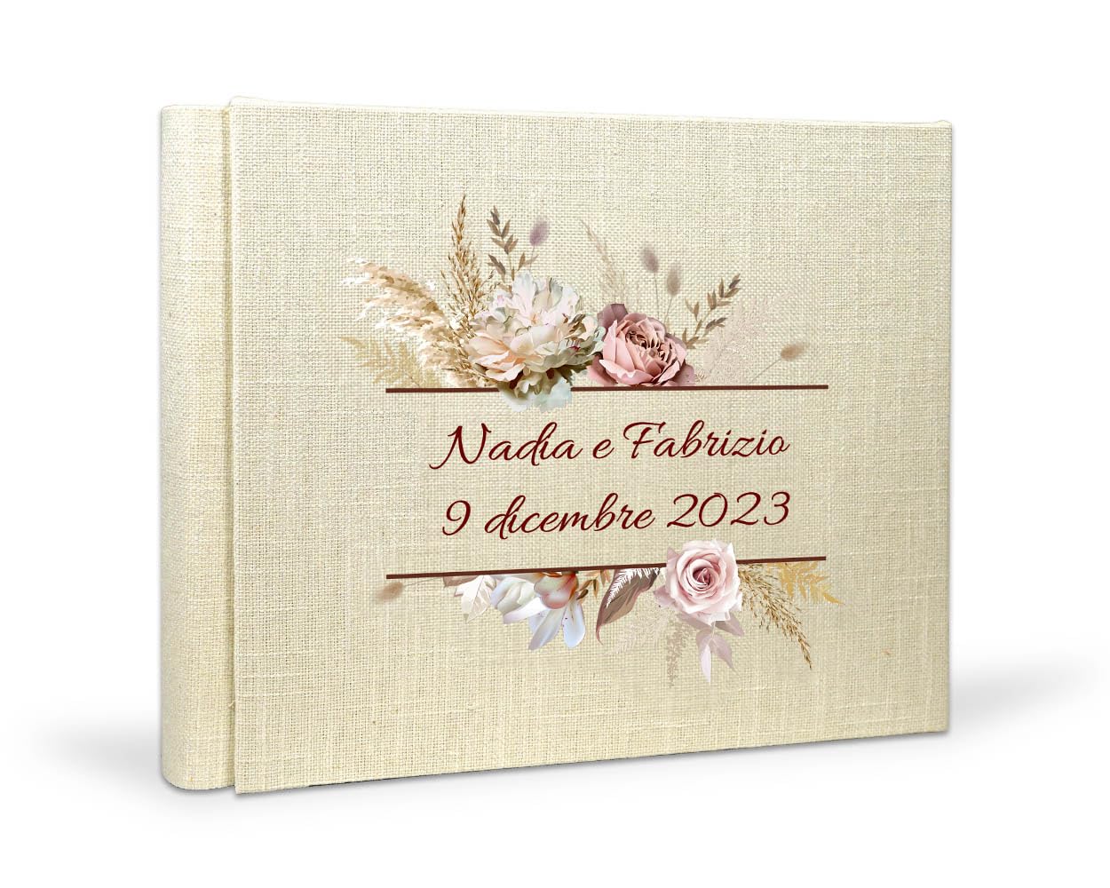 PHOTOCITY Gästebuch Hochzeitsgästebuch, Hardcover – personalisiertes Hochzeitsgästebuch – Hochzeits-Widmungsbuch (Lino, 30x25 60 pagine)