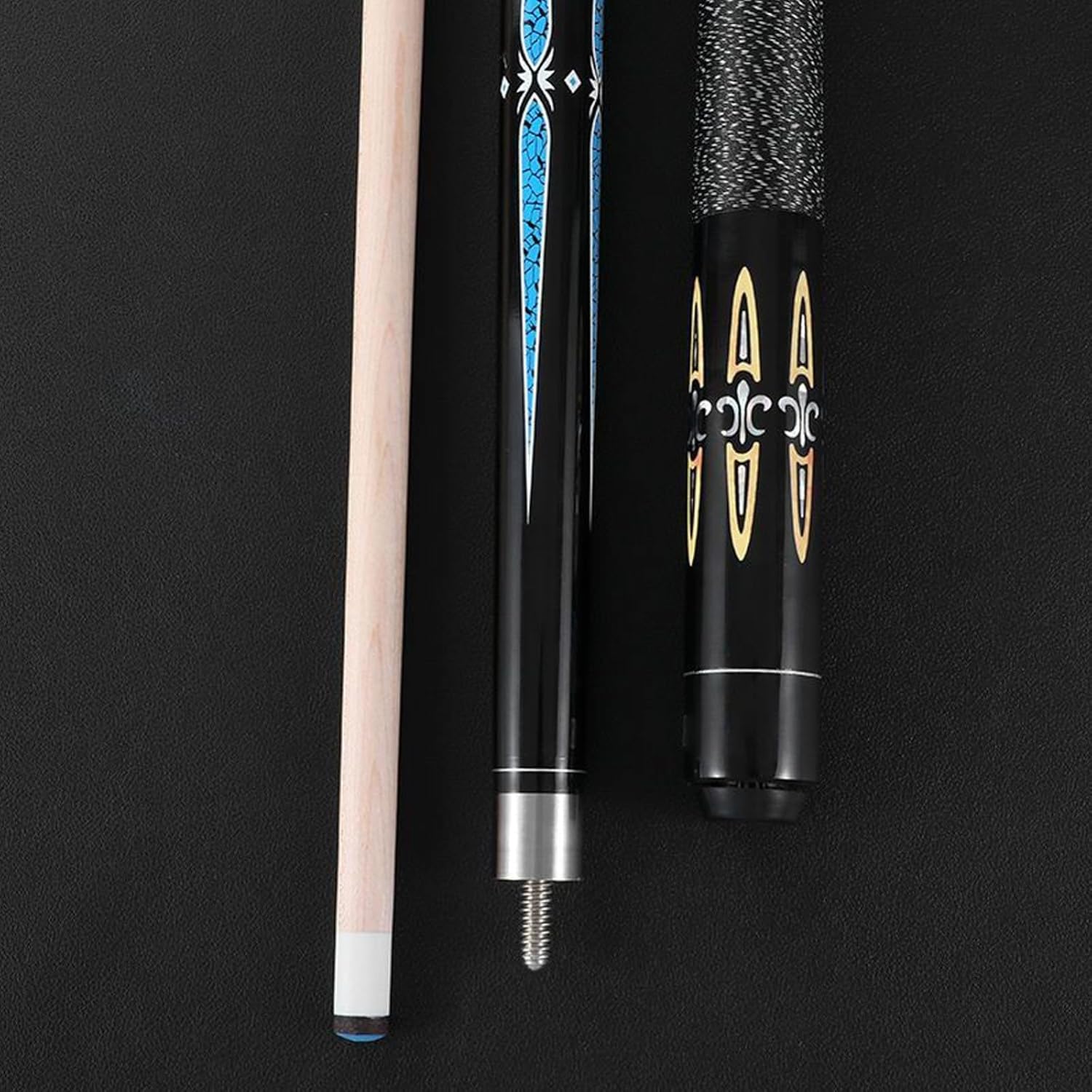 メーカー不明 ビリヤード キュー、ケース付き 2本セット ビリヤード