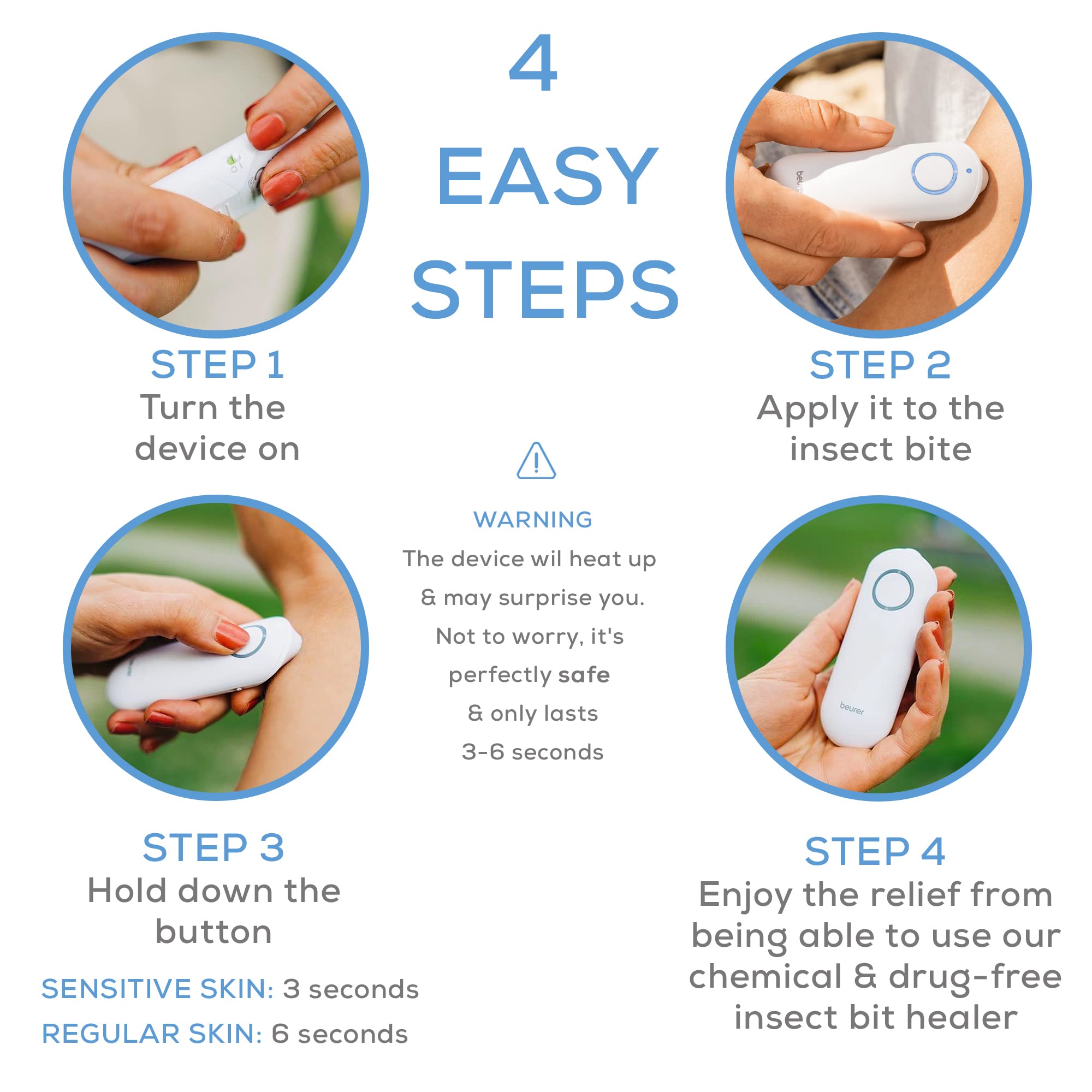 Buy Beurer BR60 Insect Sting and Bite Relief, Bug Bite Healer for