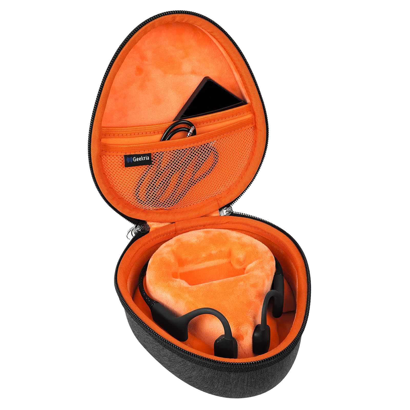 Geekria Coque Rigide Protection Pour Casque AfterShokz - Compatible OpenRun, OpenRun Pro, OpenComm - Range Câbles Intégré