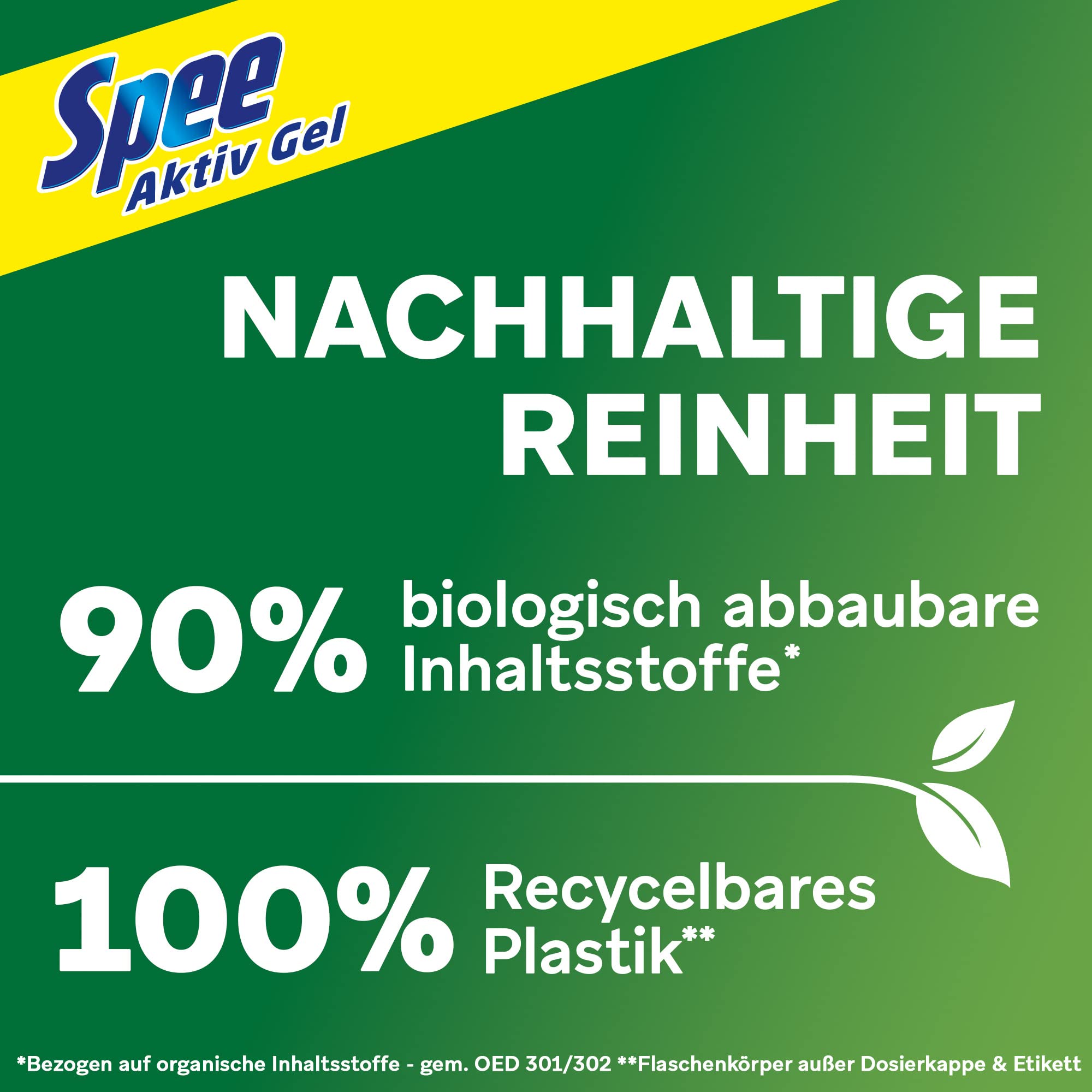 Spee Aktiv Gel Universal 4 + 1 Waschmittel 400 WL (4 x 100 Waschladungen), Flüssigwaschmittel mit 4 + 1 Formel vereint Reinheit, Strahlkraft, Frische & Nachhaltigkeit, 20° - 95° C