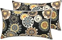 Vista 67 de LVTXIII - Juego de fundas para cojines de sofá, patio o sillón de exteriores, cuadradas y decorativas, 2 unidades de 16" x 16", sin relleno