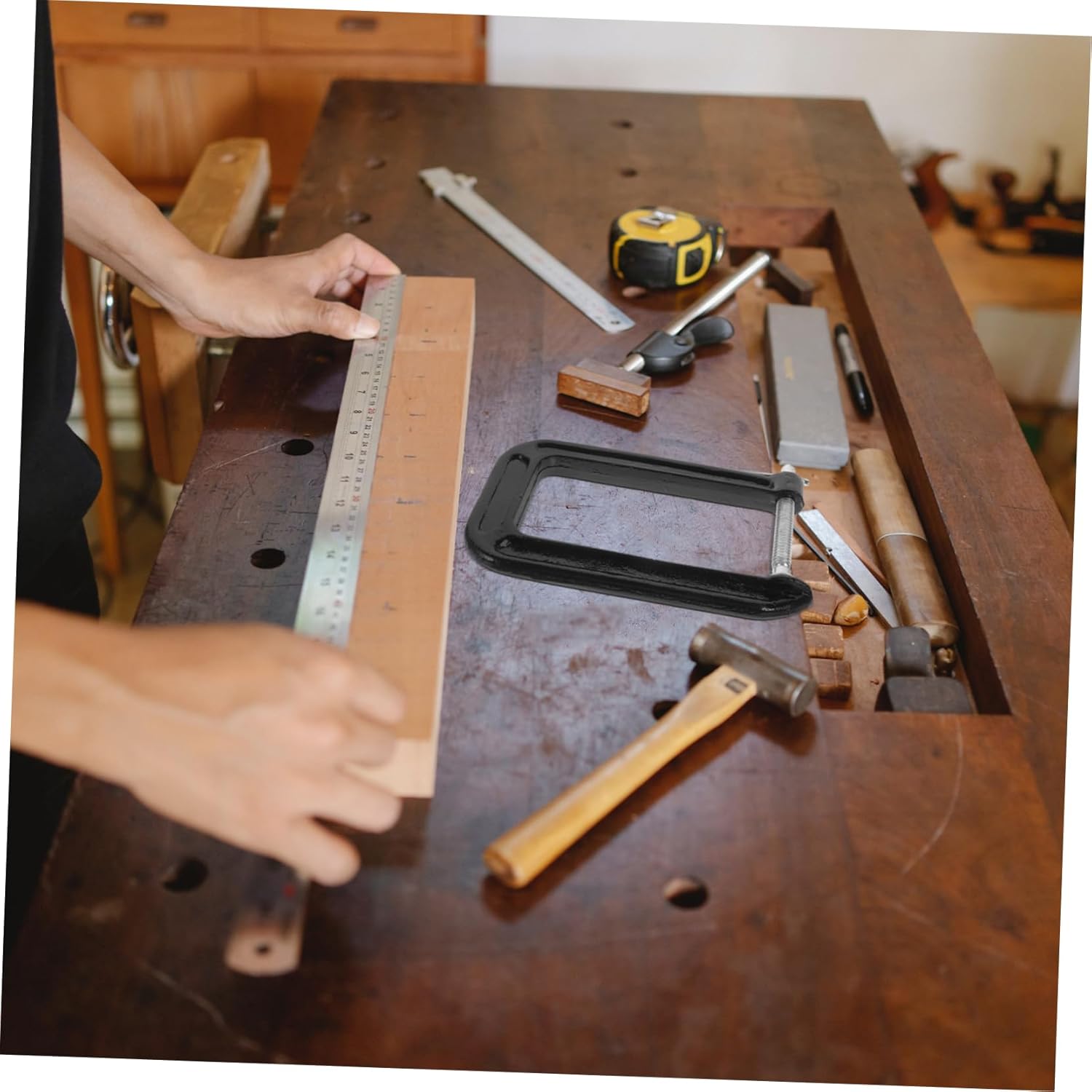 Clamp Table Mounting Clamp Heavy-duty Construction for Woodworking Metalworking Projects Sturdy Accessory