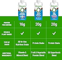 Vista 8 de Orgain Organic Nutritional Batido de Proteína Vegana Orgánico, Chocolate Suave - 16g Proteína a Base de Plantas, Sustituto de Comida, 22 Vitaminas