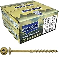 Vista 15 de Jake Sales Tornillo de retraso de construcción #15 x 2 - Tornillo de retraso estructural de alta resistencia Torx/Star Drive - Compatible con ACQ