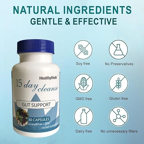 Miniatura 6 de Limpieza de 15 días, apoyo intestinal y colon, desintoxicación avanzada de limpieza intestinal de 15 días para mujeres y hombres con Senna, cáscara