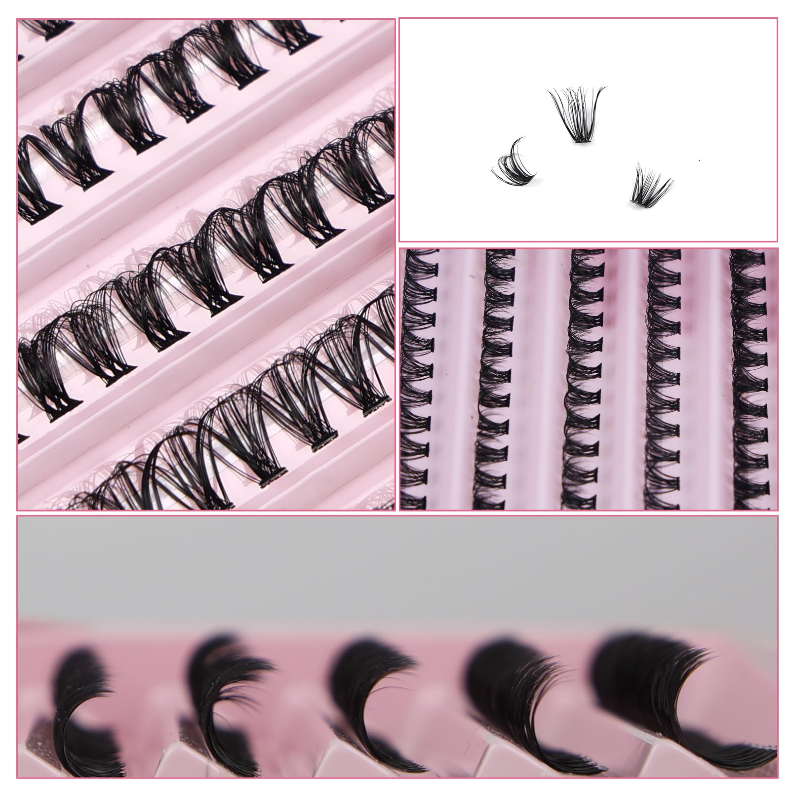 DIY Lash Extension Kit,200pcs Lash Clusters Individual Lashes Eyelash Extension Kit D Curl Volume Cluster Eyelashes with Lash Bond and Seal and Lash Tweezers,Application at Home Lash Extension Kit(30D - Image 4