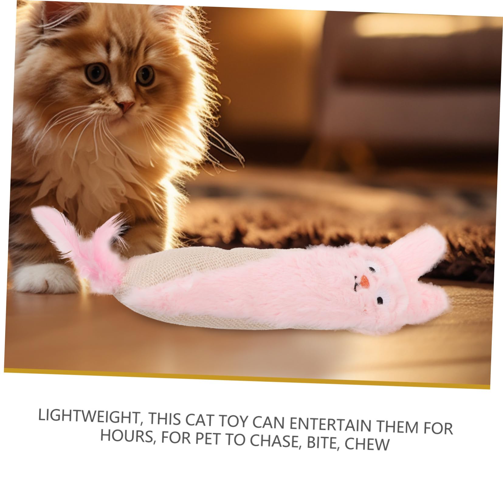 UKCOCO Mâcher pour Chat Cataire Peluche avec Papier Crépitant pour Chat pour Soulager Stress Activité