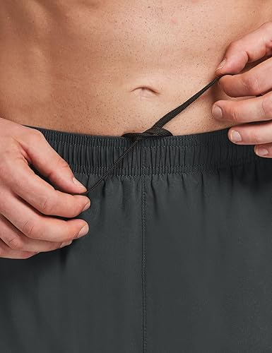 Miniatura 4 de baleaf Pantalones cortos de correr para hombre de 7 pulgadas con forro de malla y bolsillo con cremallera para entrenamiento atlético y gimnasio