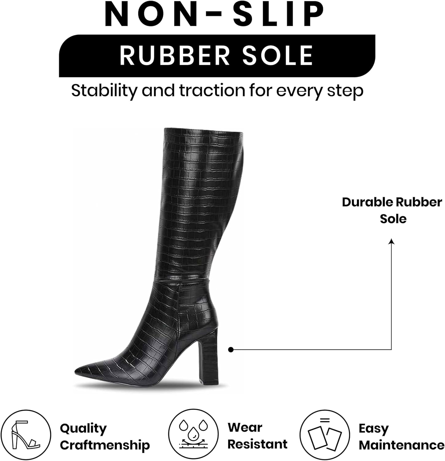 Cape Robbin Women's Mid-Calf Boots - Chunky Block Heel Ankle Booties (SayWhat-2) - Image 5