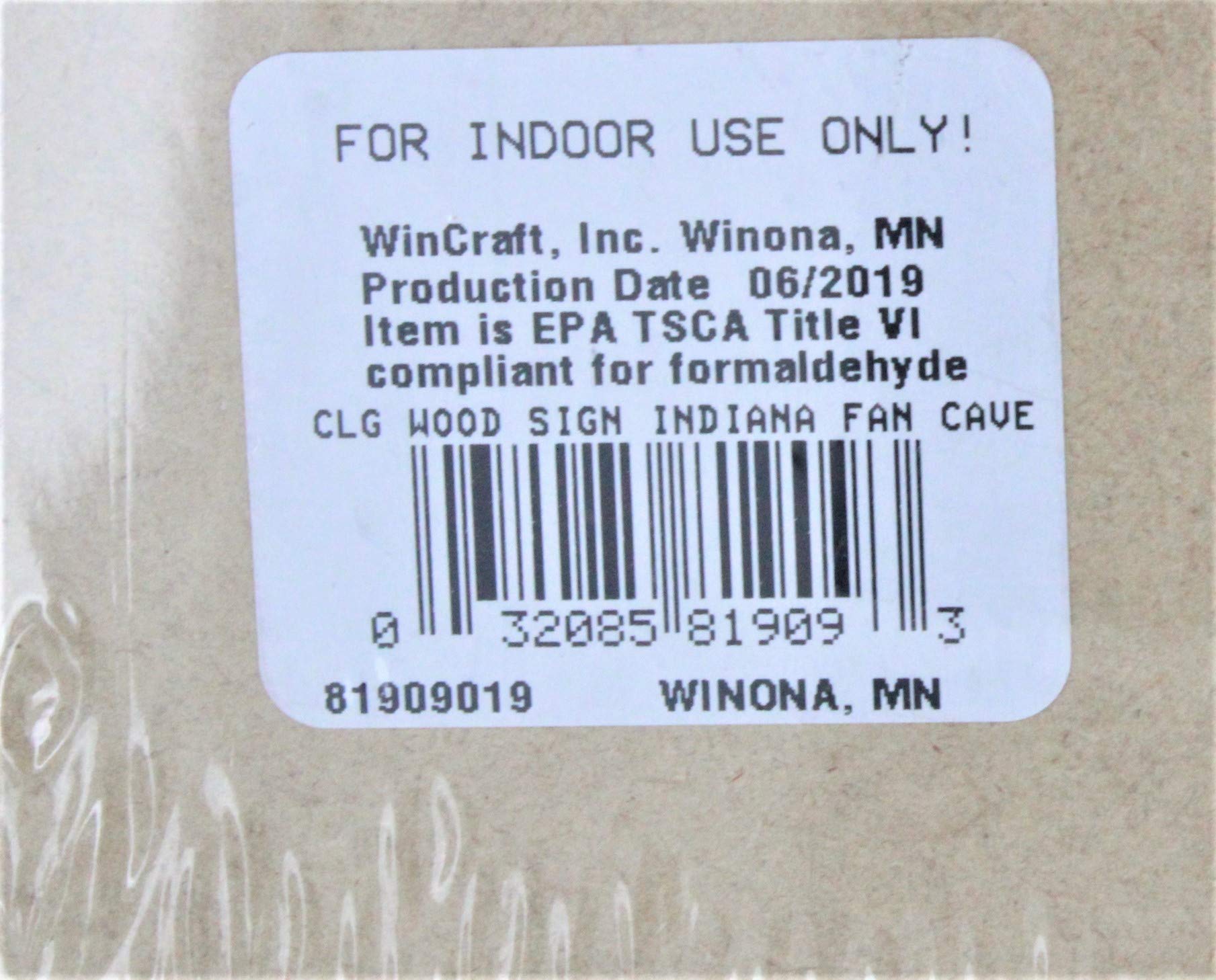 Wincraft Cartello In Legno Ohio State University - NCAA, Nero