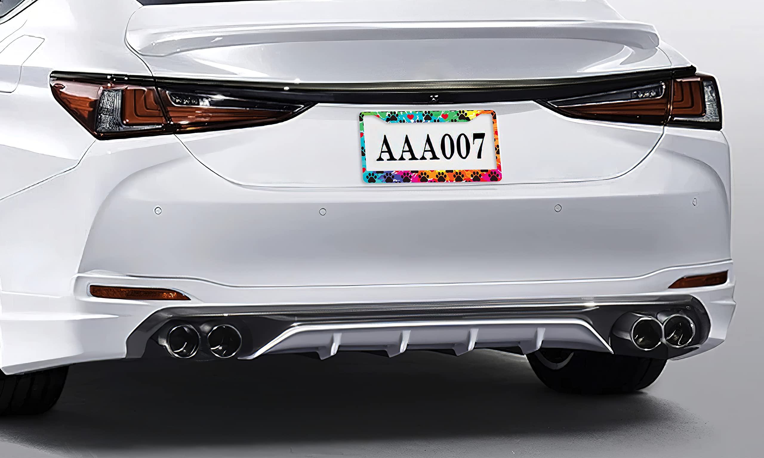 Larkverk License Plate Frame Decorative Aluminum Car Tag Cover Frames Stainless Metal License Plate Holder for Women Men Auto Accessories 2 Holes US Standard 12''x6''