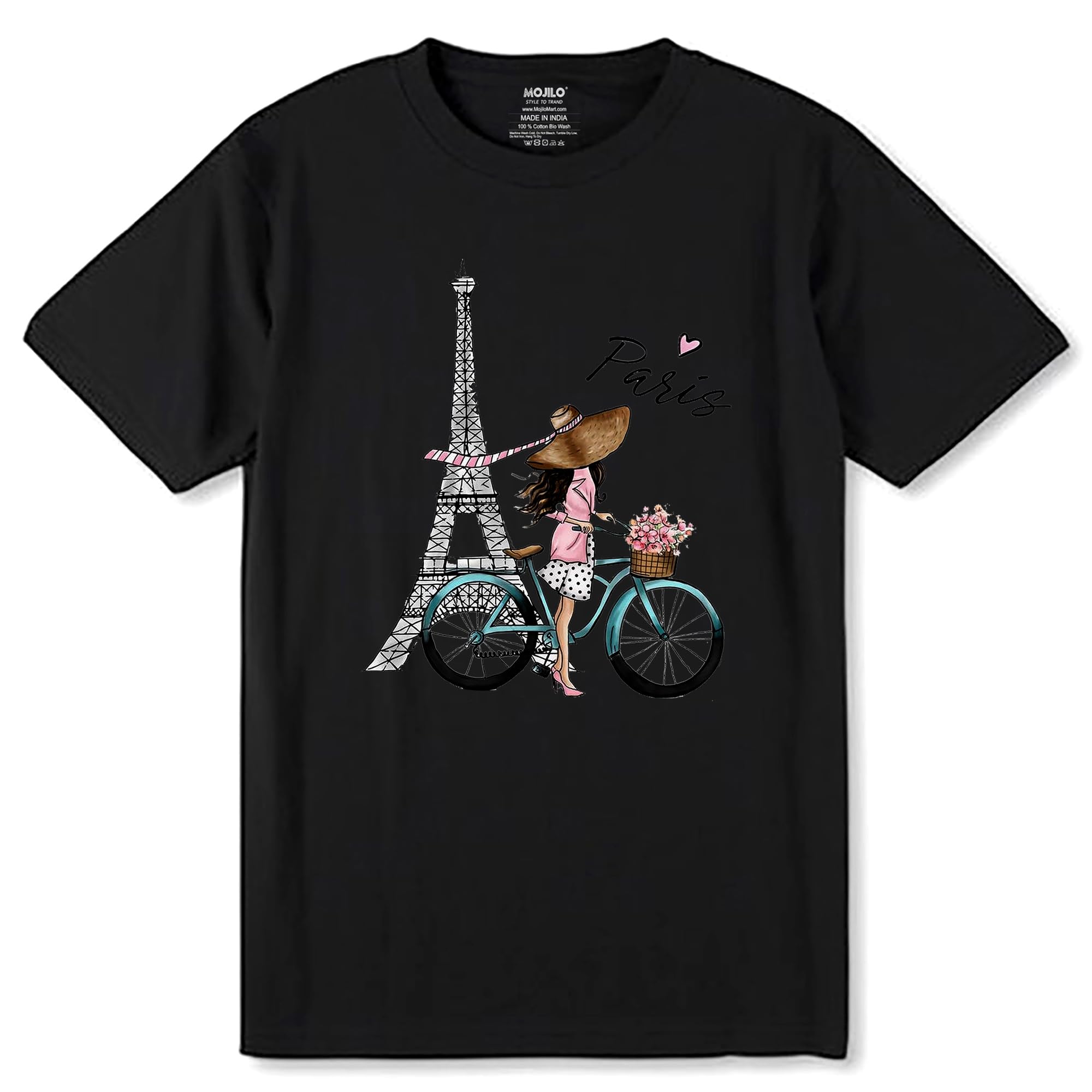 Premium Printed Unisex Cotton Black T-Shirt for Men and Women |-image-10