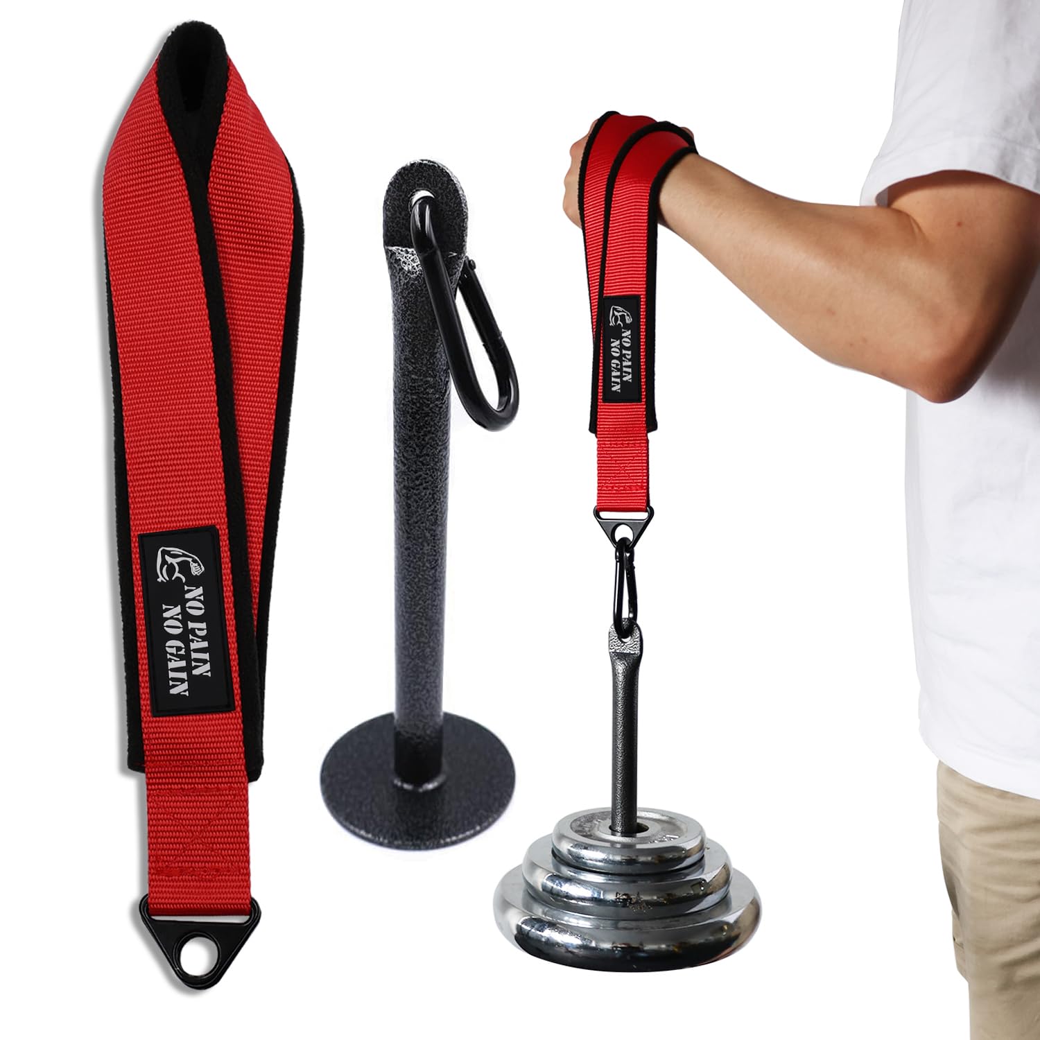 Cinturini Per Allenamento Braccia E Polsi - Rinforzo Muscolare Per Avambracci, Bicipiti E Esercizi Con Cavi - Foto 2