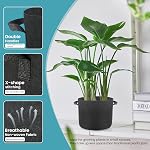 SunStream 10-Pack 2 Gallon Heavy Duty Thickened Nonwoven Fabric Pots Grow Bags with Handles