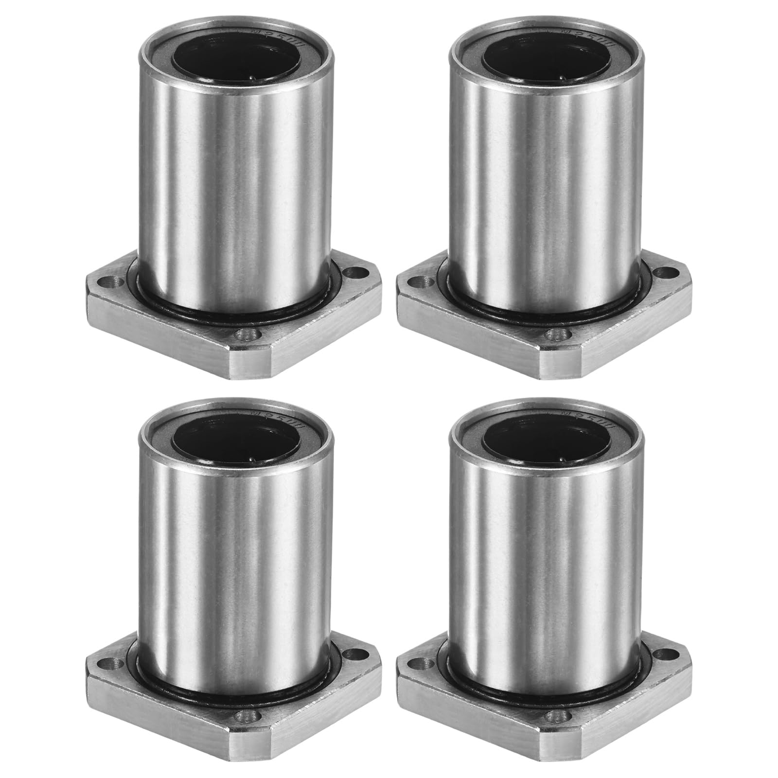 PATIKIL Cuscinetti rigori A Sfere LMK25UU ID 25mm OD 40mm L 50mm Foro 5.5mm 4Pcs Flangia Rotonda Cuscinetto A Scorrimento rigore Doppia Tenuta Gomma Guida Albero Per Macchine Stampante 3D