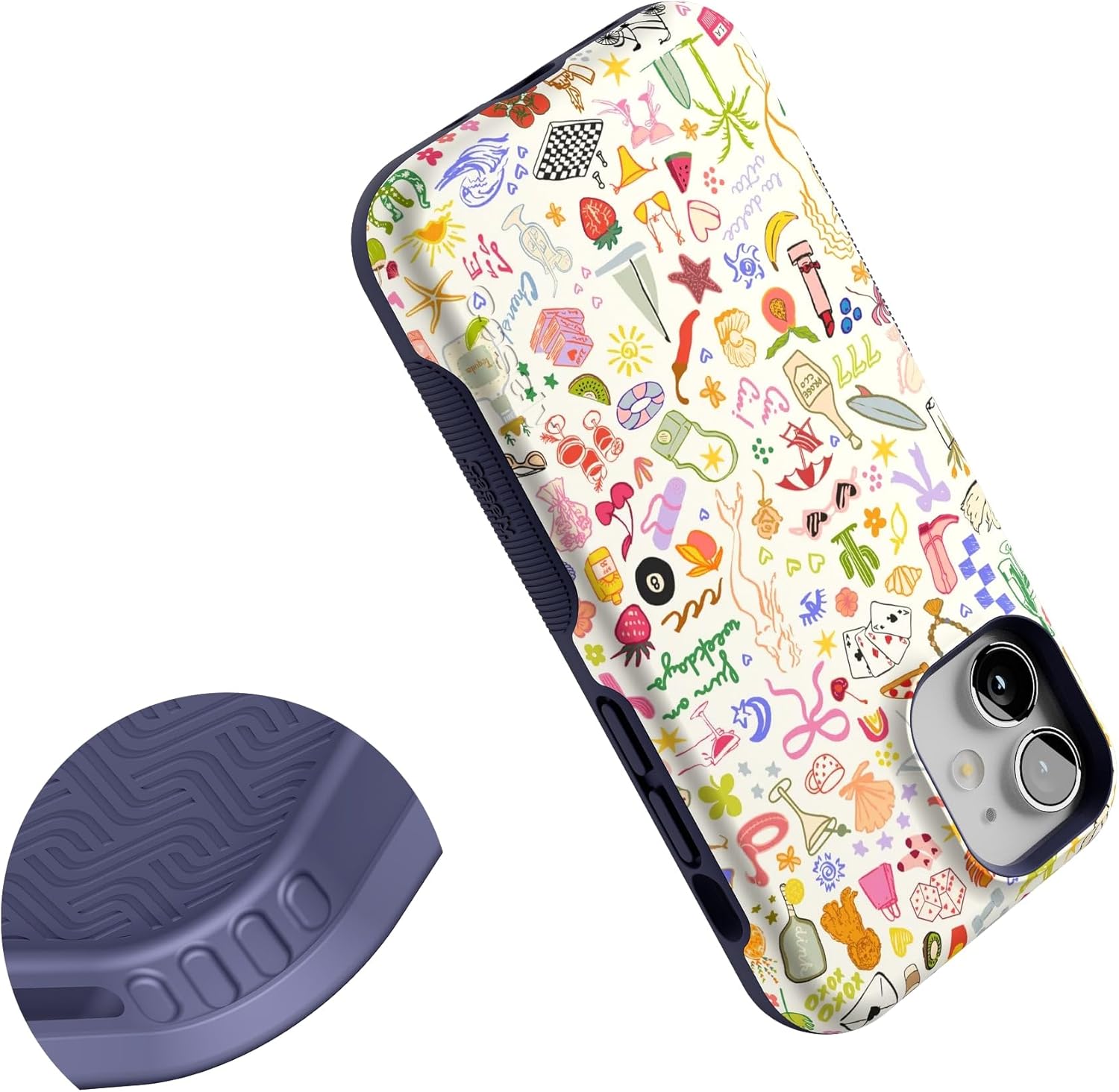 Casely iPhone 12 Mini Case | All The Fun Things | Fun on Weekdays | Bold Protective Design | Compatible with MagSafe