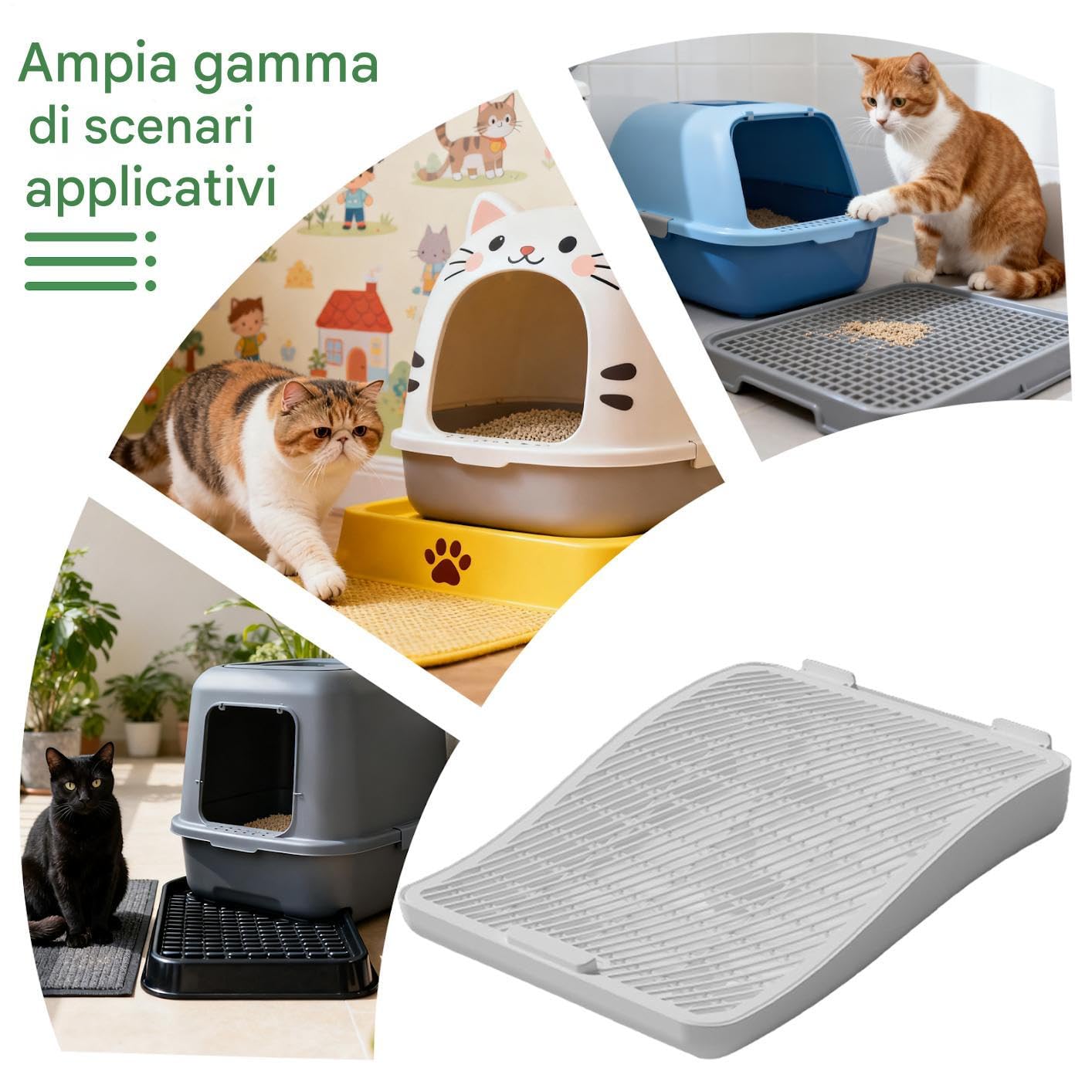 Rampa Per Lettiera Per Gatti | Scale Lavabili Per Per La Raccolta | Dei Rifiuti - Gradino Cattura Lettiera - Per Gatti Piccoli Grandi Anziani Divano Appartamento Balcone Terrazzo