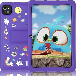 Kids Tablet 10inch Tablet for Kids Kids-Friendly Case 3GB 64GB Android11 Tablets Eye Protection Screen 6000mAh Big Battery Parental Control Kidoz YouTube Netflix (Purple)