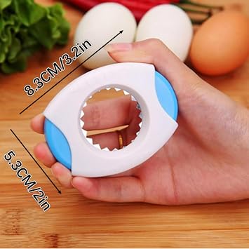 Shell Opener and Cutter - Topper Tool for Boiled Eggs - Quick Peeler for Cooked Tops, Kitchen Scissors Cracker, Separator, Blue Handheld Tool