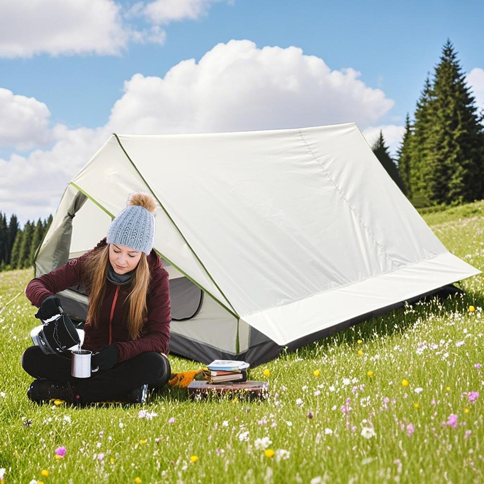 Namiot turystyczny Wodoodporny, odporny na warunki atmosferyczne, | Wiatroszczelne schronienie turystyczne Sprzęt na biwak, wędrówki, outdoor, survival, polowanie, podróże, przygod