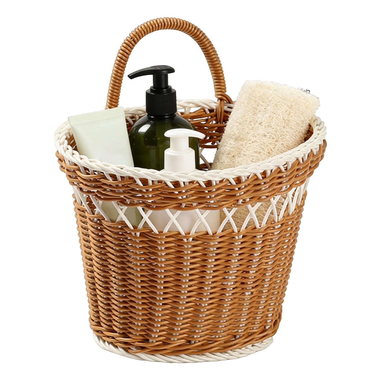 Cesta de pared decorativa en mimbre sintético para organizar tu cocina