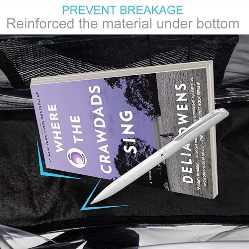 Miniatura 3 de Mochila escolar transparente y resistente de cloruro de polivinilo, para mujeres y hombres, 3 piezas Negro, talla única