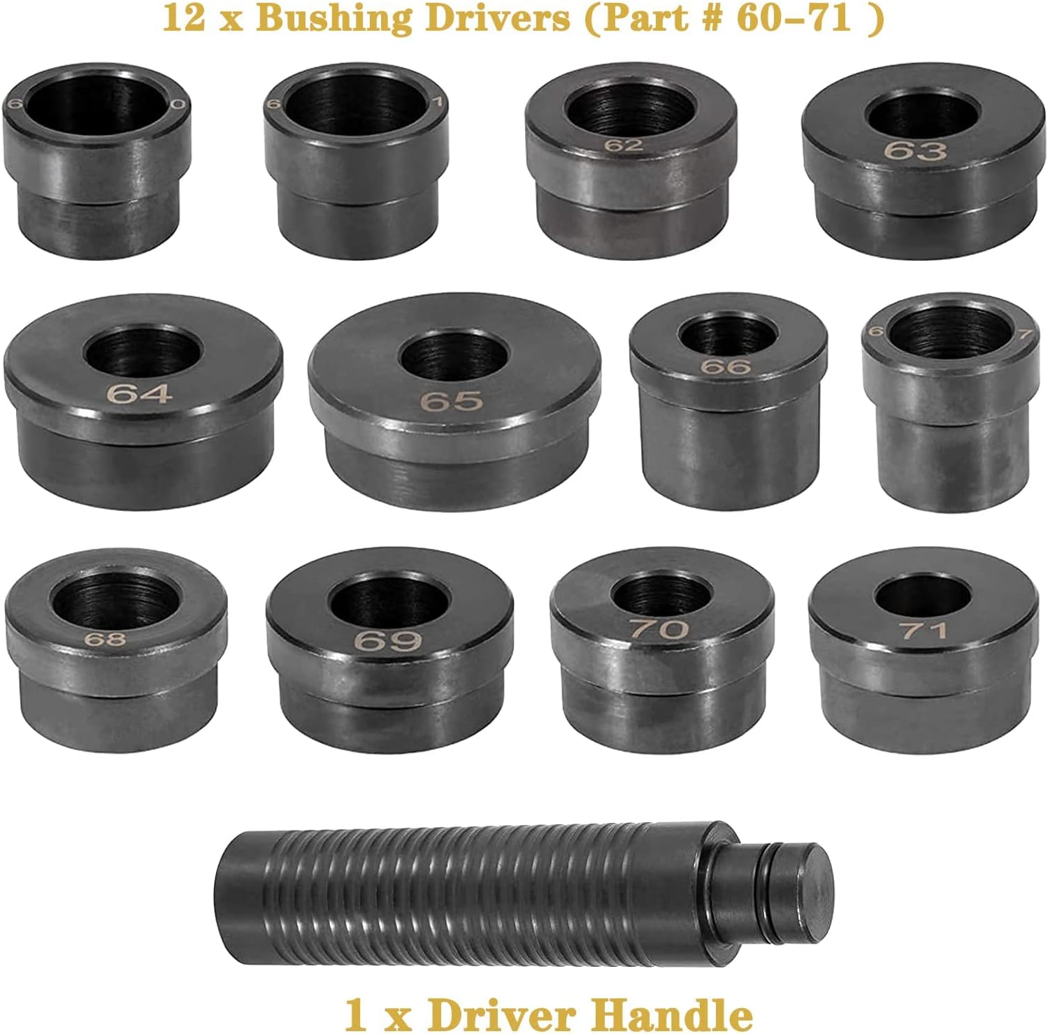 YMT T-0220-700R4 Master Bushing Driver Set for GM 700-R4 4L60 4L60E 4L65E Transmissions Bushing Bearing Seal Installer Remover Set (13 Pcs)