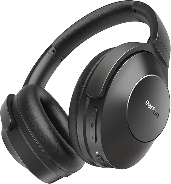 EarFun Wave Life Hybrid Active Noise Cancelling Headphones, Wireless Over Ear Bluetooth 5.4 Headphones, 4 Mics AI Clear Call, Deep Bass, 60H Playtime, Comfortable Fit, Custom EQ, Multipoint