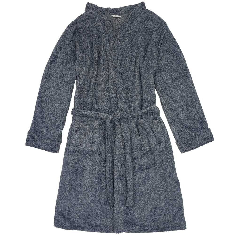 Albornoz de forro polar hombre ropa de descanso marl azul talla XL 4