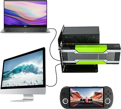 Thunderbolt 3/4 USB4 eGPU Enclosure Dock, External GPU Docking Station for Laptops and Mini PCs, Support NVIDIA AMD Graphics Card and PCIe Cards, PD 85W Charging