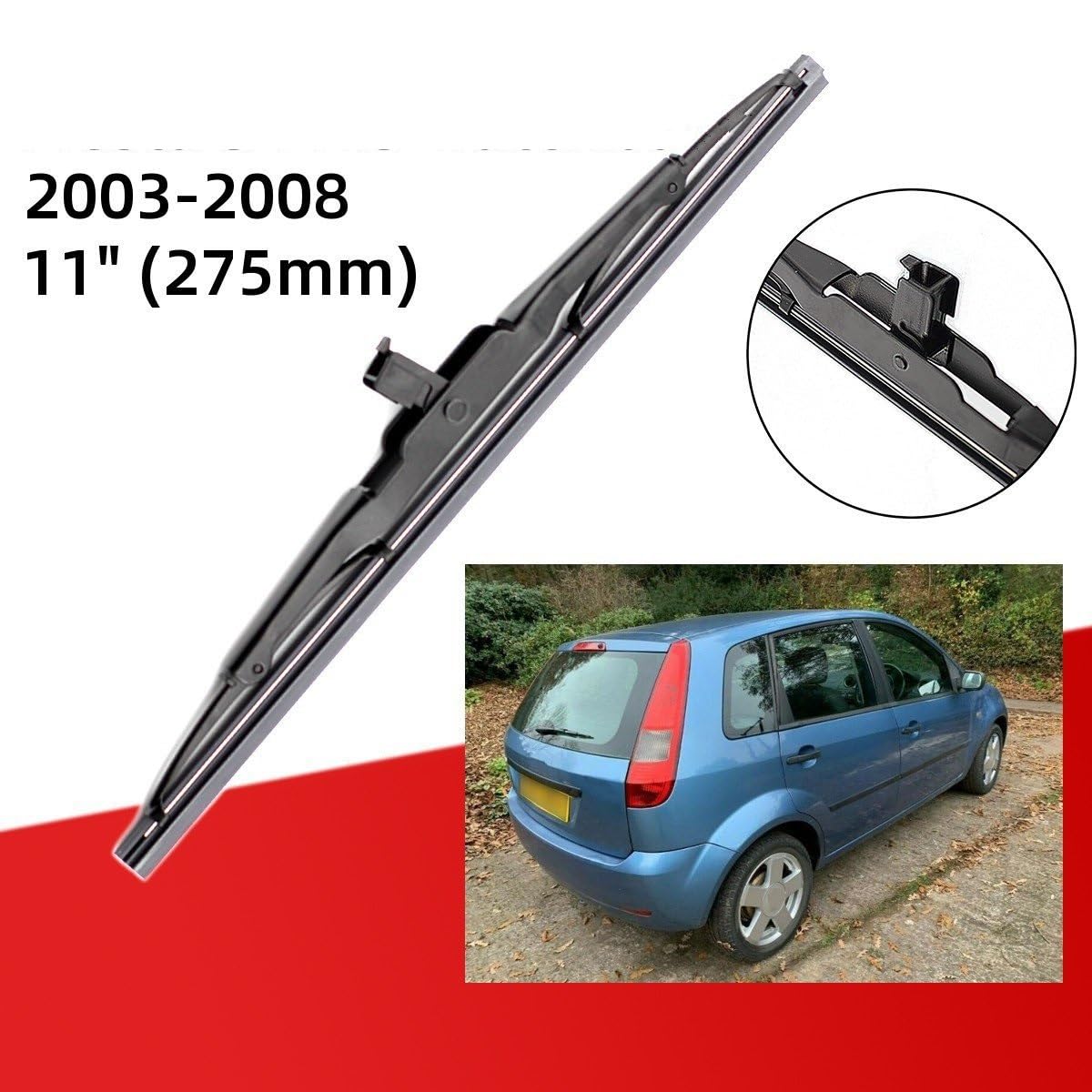 Para F&ord Para Fiesta 5 MK5 Hatchback 2003-2007 2008 Limpiaparabrisas Delantero Y Trasero Para Coche Escobillas Limpiaparabrisas 21 "+ 21"