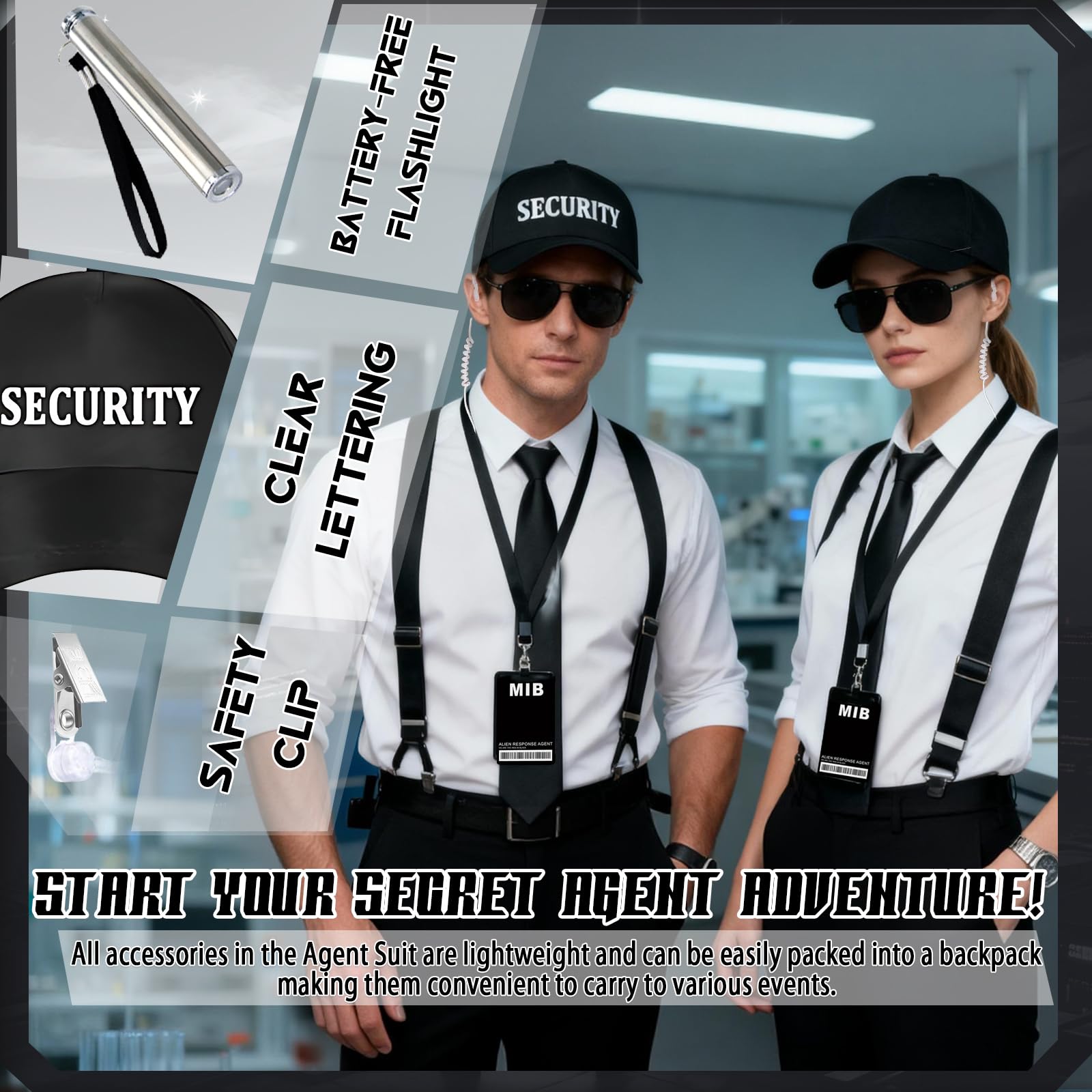 Kyndara 10Pcs Secret Agent Costume Set - Image 4