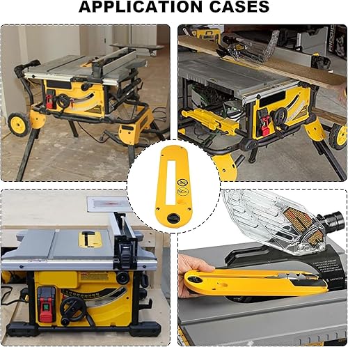 Miniatura 6 de Placa de garganta Dado Thaekuns compatible con sierra de mesa portátil DeWalt de 10 pulgadas (DWE7490 DWE7491 DWE7491RS DWE7492) - Hecha de material