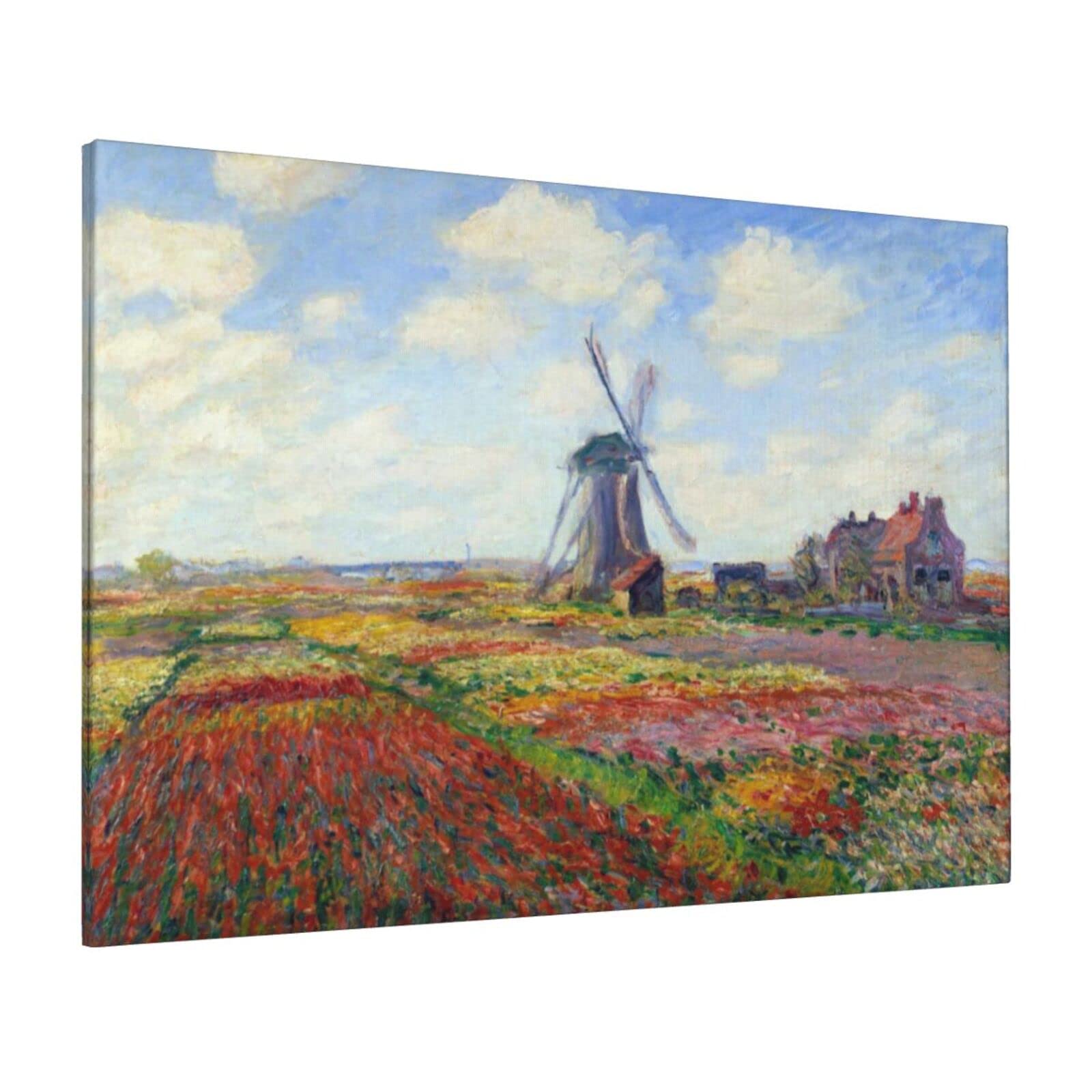 Amazon.co.jp: クロード・モネ 【風車付きチューリップ畑】 ポスター