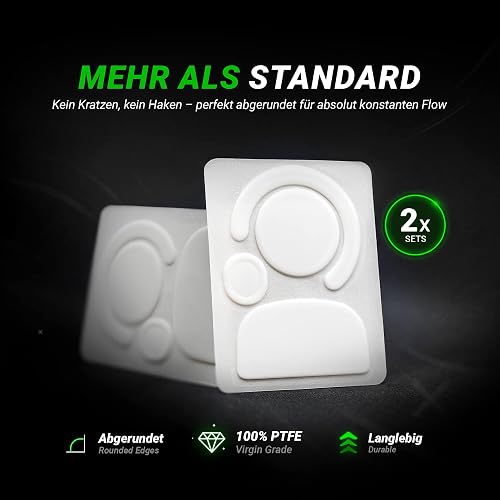 SensoryBoost DPS Glides for Logitech G502 X Plus/Lightspeed (Pack of 2) Replacement Mouse Feet, Skates, Rounded Edges, Self Adhesive, Pre-cut, PTFE, Accessories, Upgrade Kit - 4