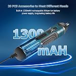 Electric Cordless Screwdriver, 3.6V Screwdriver with 105pcs Accessories | Rechargeable 5N.m Max Adjustable Torque Cordless Screwdriver for Daily & Light Industrial Use