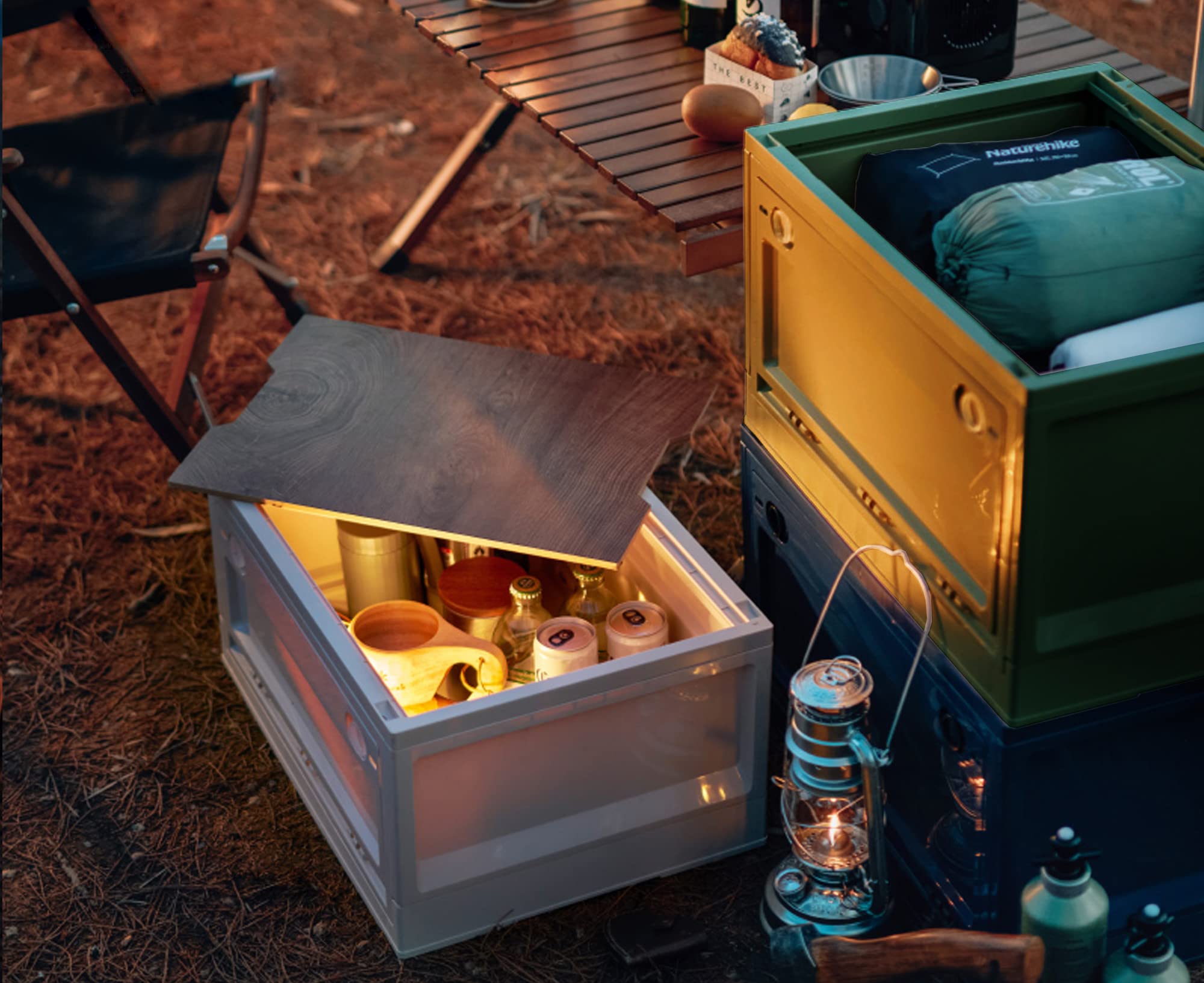 NETEL Aufbewahrungsbox Mit Deckel, Aufbewahrungsbox 32L 4 Stück, Boxen