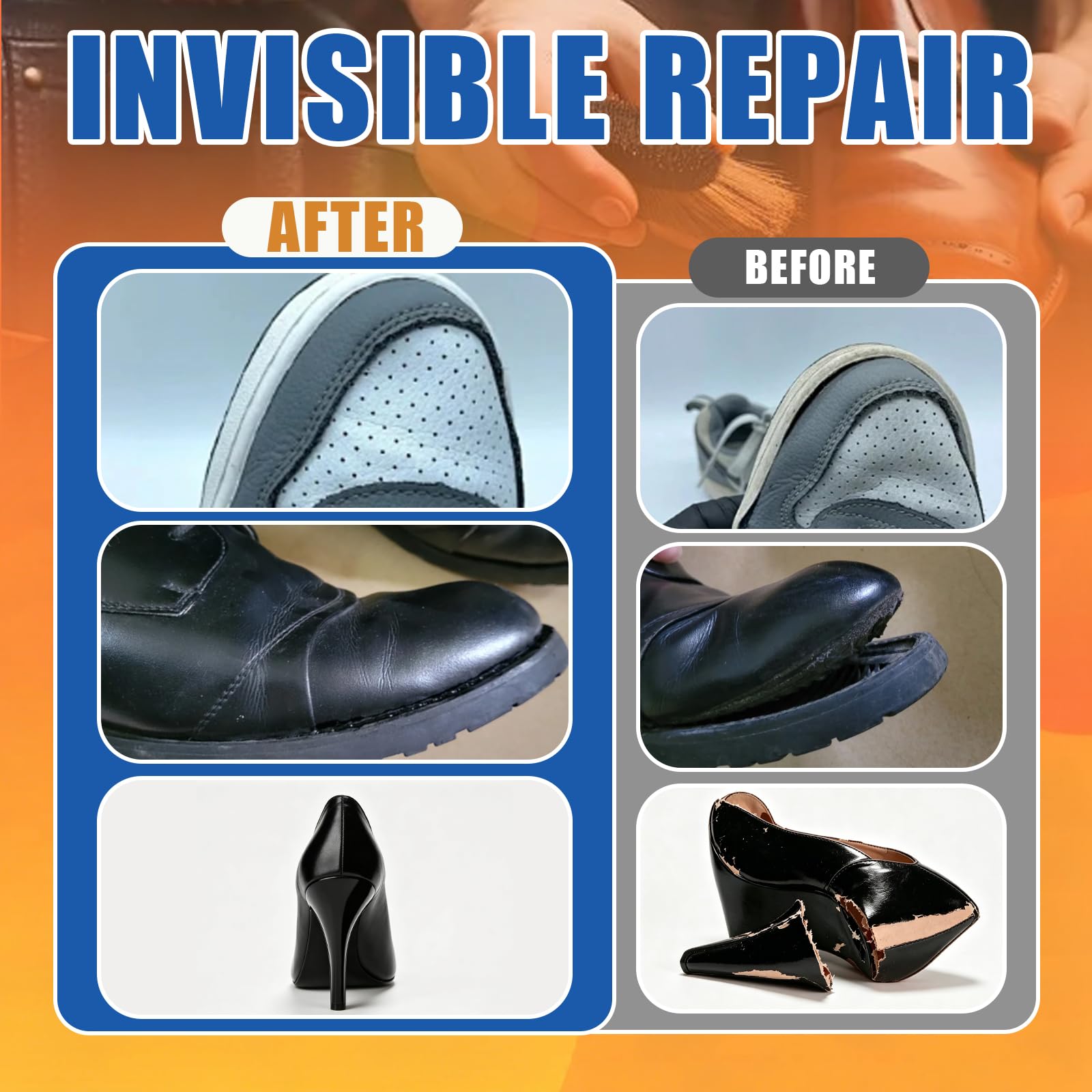 Colla per Scarpe Extra Forte, 2 Pezzi 30ML Adesivo per Scarpe Impermeabile, Trasparente Adesivo per Riparazione Suola Colla Scarpa Adatto per Scarpe Usurate Stivali, Ginnastica, Pelle