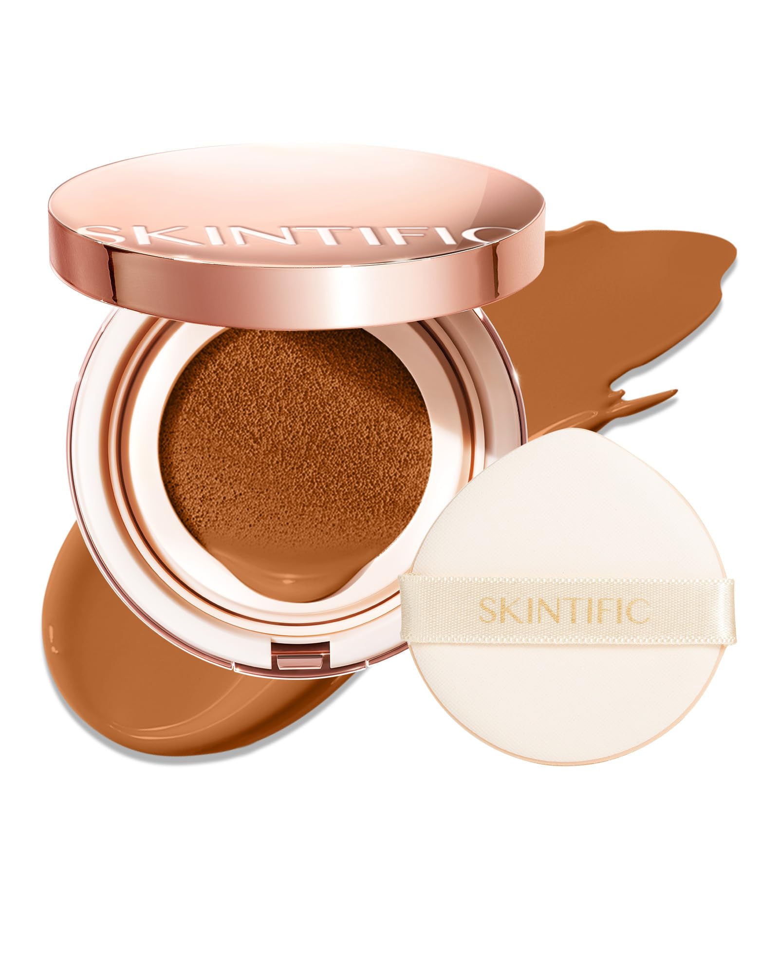 SKINTIFIC US STORE SKINTIFIC Full Coverage Cushion Foundation #07N Soft Caramel