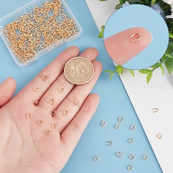 Beebeecraft 1 Box 300Pcs Wire Guardian 18K Gold Plated Brass U Shape Wire Guard Loops Thread Protector for Jewelry Making Earring Bracelet Necklaces(Hole: 0.6mm)