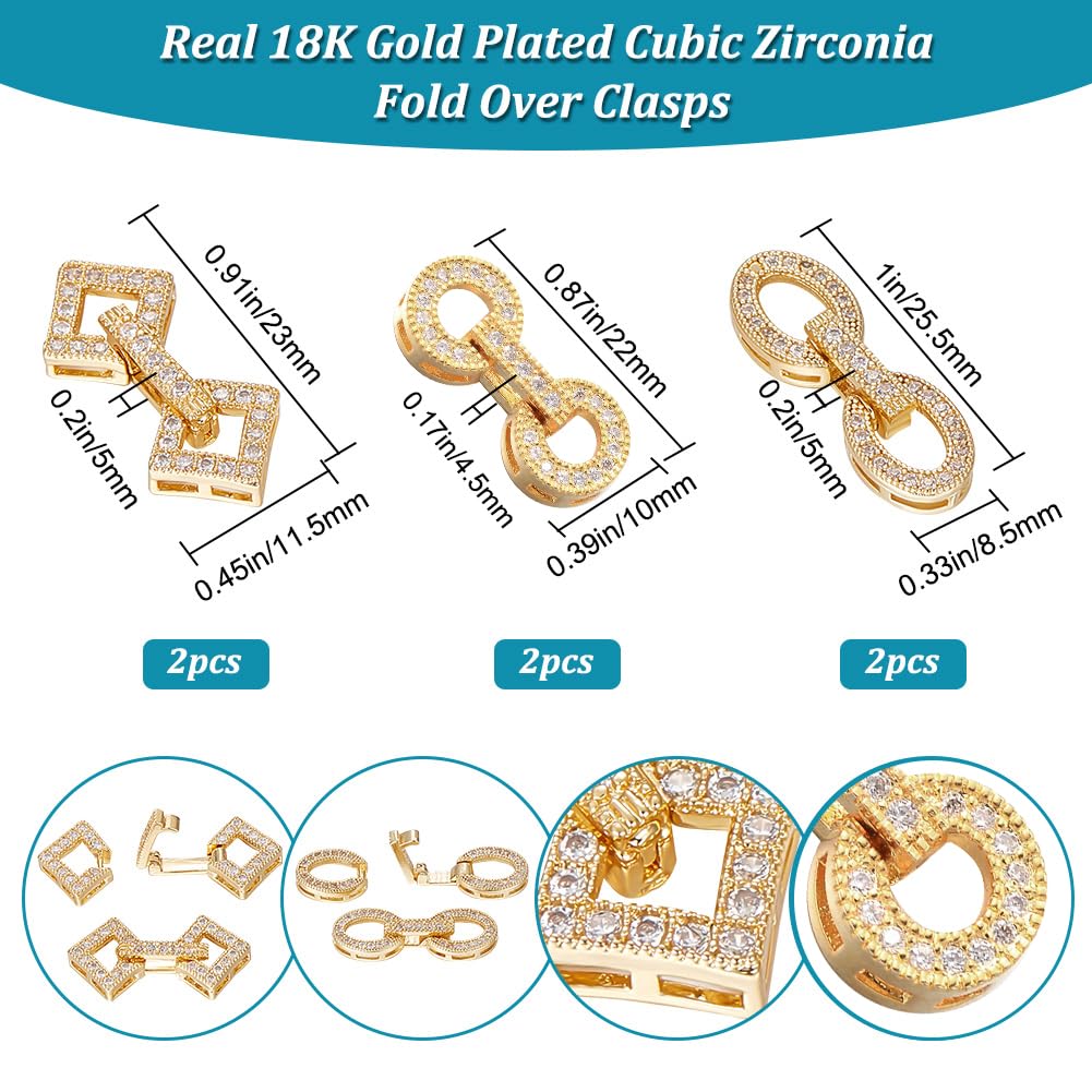 Beebeecraft 1 Boîte 10pcs Fermoirs à Crochet En S Plaqué Or 18K Connecteurs à Crochet En Forme