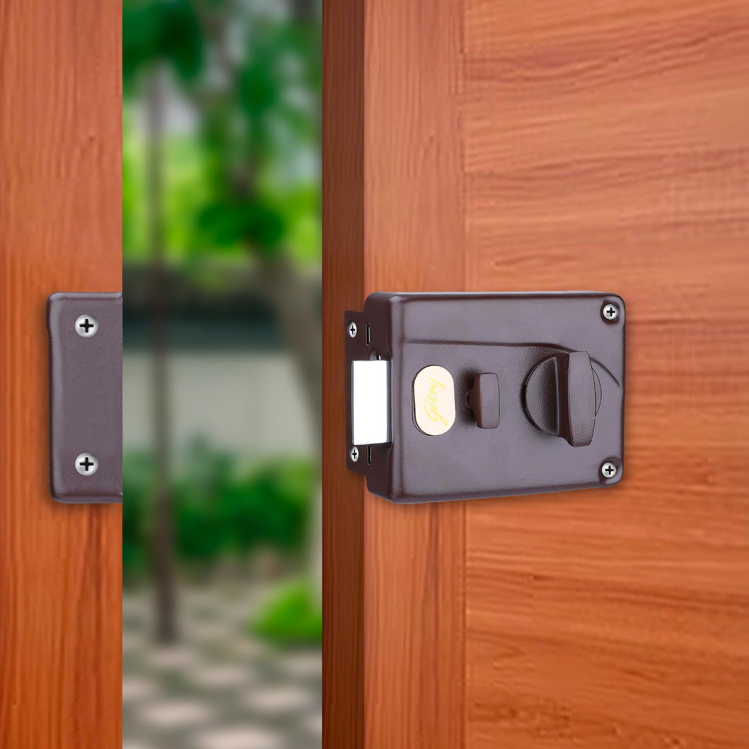 Godrej Rim Lock l Night Latch I 1CK Latchbolt l for Outside Opening Main & Safety Door I Left/Right-Handed Doors l 3 Keys l 5-Year Warranty l Beige Brown (B00NELV94S) Amazon Price History, Amazon Price Tracker