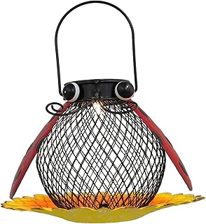 Yardwe Solar Bird Feeder Bee Feeders Squirrel Feeders Hanging Bird Feeder Hummingbirds Bird Feeders Mesh Bird Feeder Hanging Bird Feeders Solar Bird Feeders for Outdoors Solar Light Decor