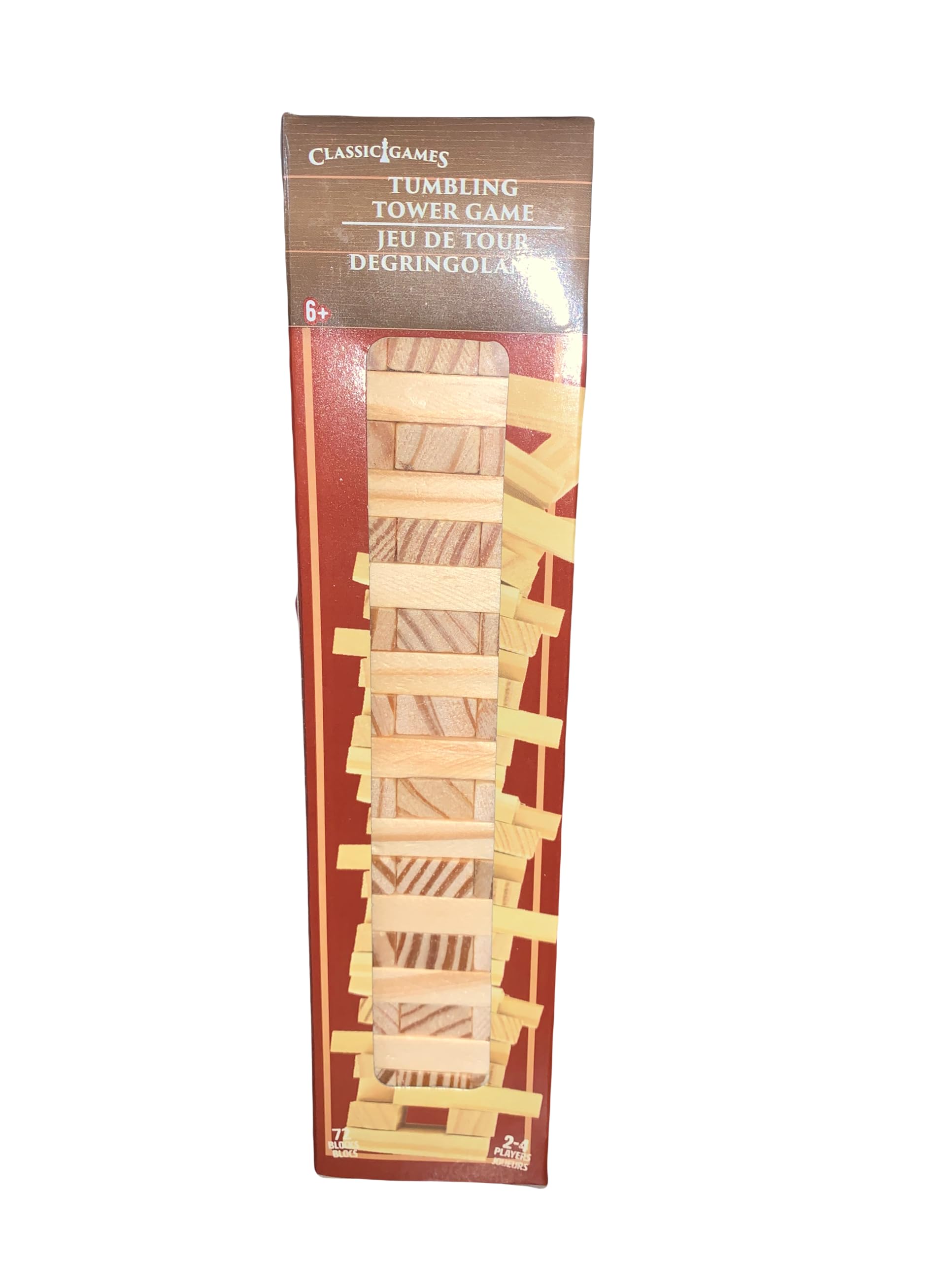 CG Tumbling Tower Games 72 pcs Set Stacking Classic Games Challenging Building Blocks Wood Stacking Balancing Night Game House Parties Holiday Mini Travel Set Game The Classic Childhood Game Set Stack