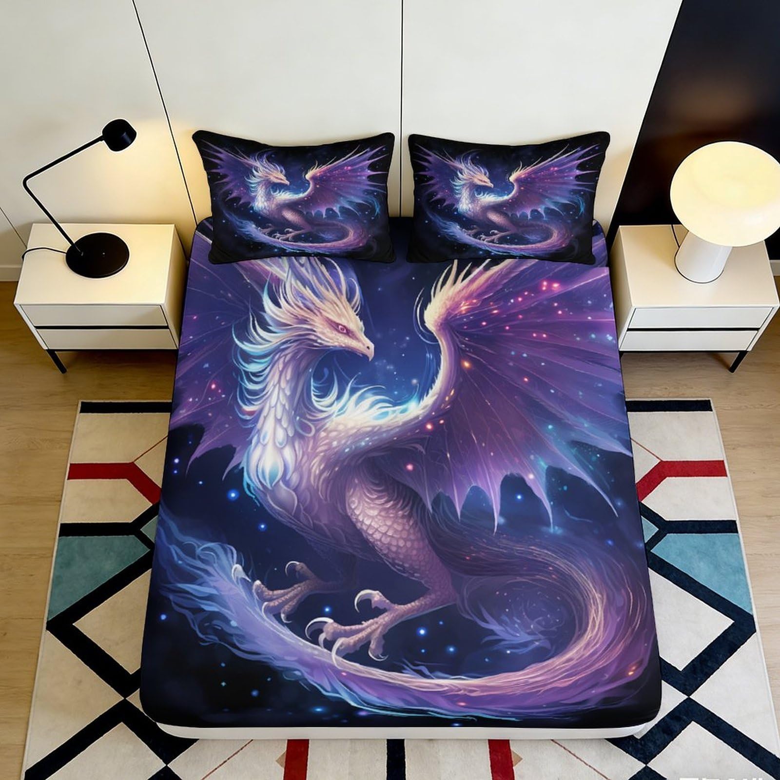 3D Printed Reindeer Snowman Fitted Sheet Microfiber Non-Slip Deep Pocket Holiday Bedroom Reindeer Mattress Fitted Cover Washable 160x200x25cm
