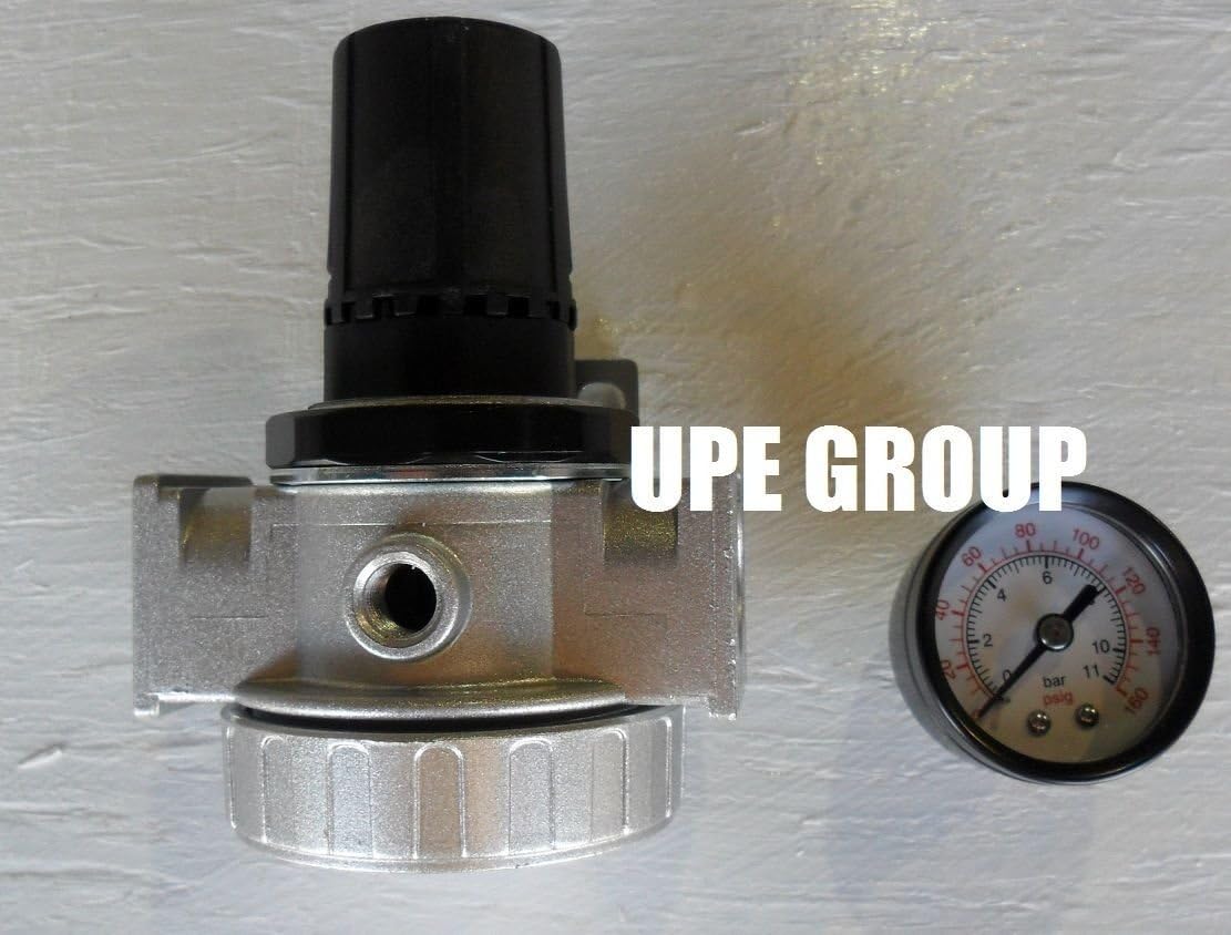 THB 3/8" Air Pressure Regulator in line for Compressed Air Compressor w/Gauge