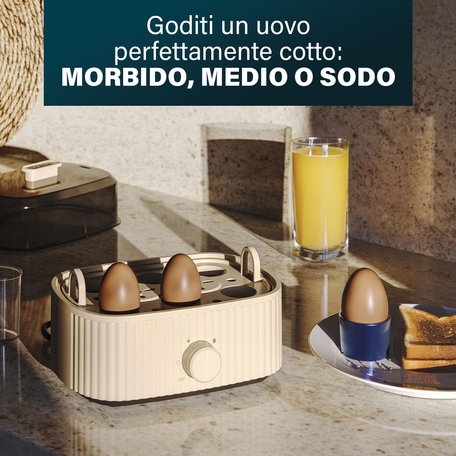 Princess Cuociuova, Capacità 6 Uova, 300W, Misurino per Uova Sode/Morbide, Spegnimento Automatico, BPA Free, Coperchio con Vapore, Vassoio Removibile, Facile da Pulire, 262047
