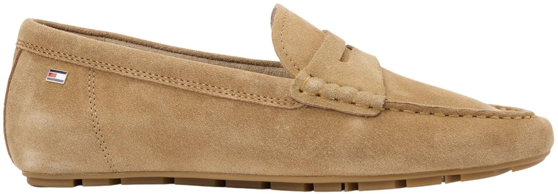 Tommy Hilfiger Donna Scarpa Driver Flag Soft Suede Loafer Elegante